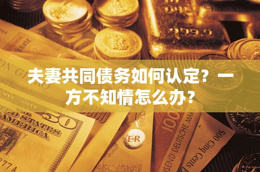 北京夫妻共同债务如何认定？一方不知情怎么办？