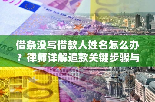 北京借条没写借款人姓名怎么办？律师详解追款关键步骤与证据链构建